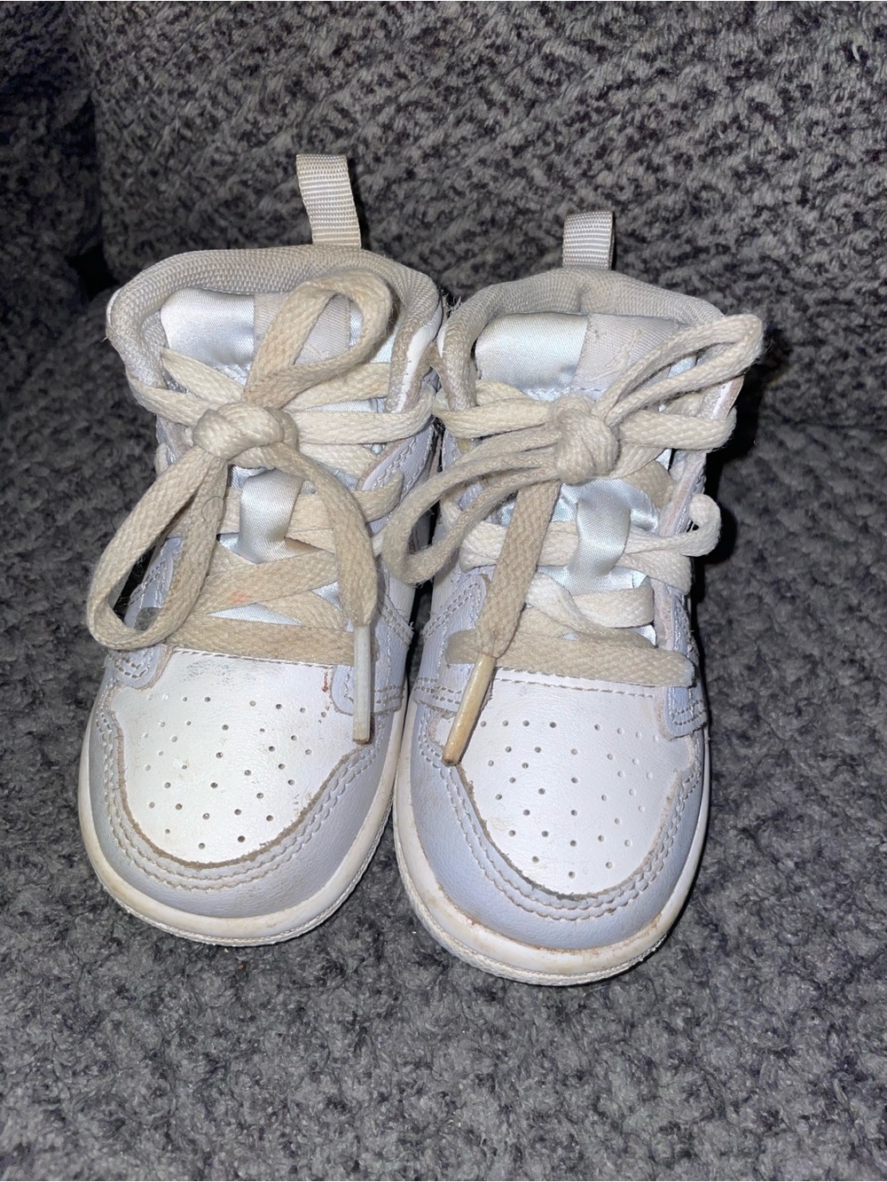 Kids White High-Top Sneakers